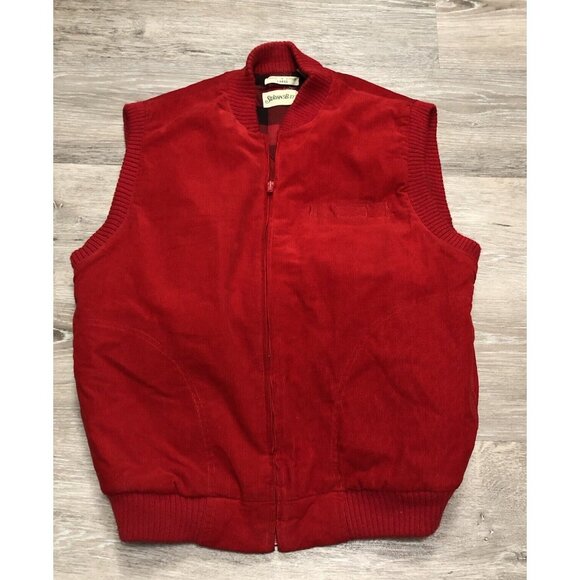 St. John's Bay Jackets & Blazers - Vintage St‎ Johns Bay Women’s Size Large Red Corduroy Vest